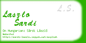 laszlo sardi business card